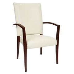 Wood-Look Metal Chair